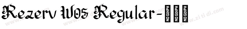 Rezerv W05 Regular字体转换
